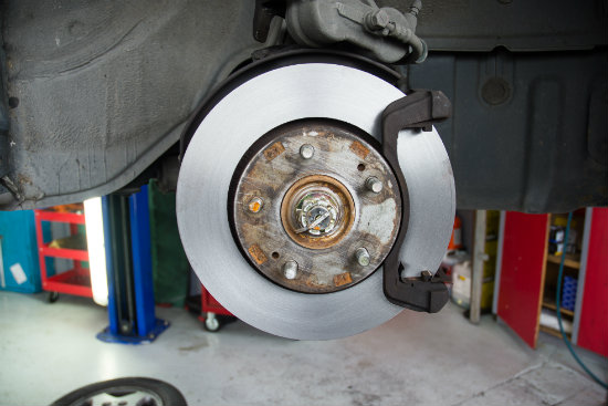 Brake disc back on car 550